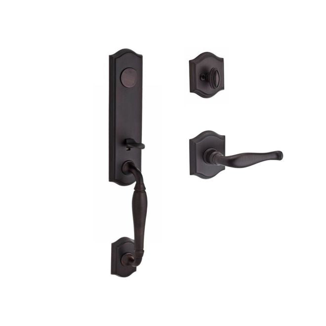 Baldwin Reserve FDNEWXDECRTAR112 Full Dummy New Hampshire Handleset Right Hand Decorative Lever and Traditional Arch Rose Venetian Bronze Finish - Right Hand - NA