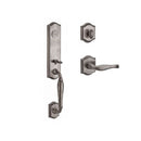 Baldwin Reserve FDNEWXDECRTAR152 Full Dummy New Hampshire Handleset Right Hand Decorative Lever and Traditional Arch Rose Matte Antique Nickel Finish - Right Hand - NA