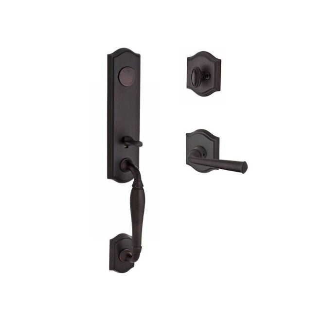 Baldwin Reserve FDNEWXFEDLTAR112 Full Dummy New Hampshire Handleset Left Hand Federal Lever and Traditional Arch Rose Venetian Bronze Finish - Left Hand - NA