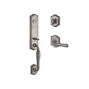 Baldwin Reserve FDNEWXFEDRTAR152 Full Dummy New Hampshire Handleset Right Hand Federal Lever and Traditional Arch Rose Matte Antique Nickel Finish - Right Hand - NA