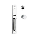 Baldwin Reserve FDSANXCONCRR260 Full Dummy Santa Cruz Handleset with Contemporary Knob and Contemporary Round Rose Bright Chrome Finish - NA - NA