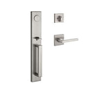 Baldwin Reserve FDSANXSQUCSR150 Full Dummy Santa Cruz Handleset with Square Lever and Contemporary Square Rose Satin Nickel Finish - NA - NA