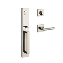 Baldwin Reserve FDSANXTUBCSR141 Full Dummy Santa Cruz Handleset with Tube Lever and Contemporary Square Rose Bright Nickel Finish - NA - NA