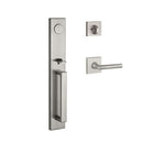 Baldwin Reserve FDSANXTUBCSR150 Full Dummy Santa Cruz Handleset with Tube Lever and Contemporary Square Rose Satin Nickel Finish - NA - NA