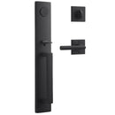 Baldwin Reserve FDSANXTUBCSR190 Full Dummy Santa Cruz Handleset with Tube Lever and Contemporary Square Rose Satin Black Finish - NA - NA