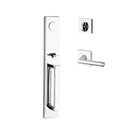 Baldwin Reserve FDSANXTUBCSR260 Full Dummy Santa Cruz Handleset with Tube Lever and Contemporary Square Rose Bright Chrome Finish - NA - NA