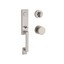 Baldwin Reserve FDSEAXCONCRR150 Full Dummy Seattle Handleset with Contemporary Knob and Contemporary Round Rose Satin Nickel Finish - NA - NA
