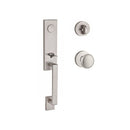 Baldwin Reserve FDSEAXROUCRR150 Full Dummy Seattle Handleset Round Knob and Contemporary Round Rose Satin Nickel Finish - NA - NA