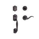 Baldwin Reserve FDWESXCURRTRR112 Full Dummy Westcliff Handleset Right Hand Curve Lever and Traditional Round Rose Venetian Bronze Finish - Right Hand - NA