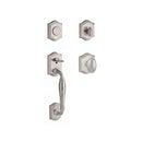 Baldwin Reserve FDWESXELLTAR150 Full Dummy Westcliff Handleset Ellipse Knob and Traditional Arch Rose Satin Nickel Finish - NA - NA