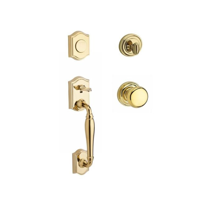 Baldwin Reserve FDWESXROUTRR003 Full Dummy Westcliff Handleset Round Knob and Traditional Round Rose Lifetime Brass Finish - NA - NA