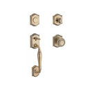 Baldwin Reserve FDWESXTRATAR049 Full Dummy Westcliff Handleset Traditional Knob and Traditional Arch Rose Matte Brass and Black Finish - NA - NA