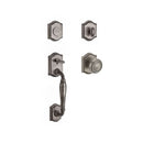 Baldwin Reserve FDWESXTRATAR152 Full Dummy Westcliff Handleset Traditional Knob and Traditional Arch Rose Matte Antique Nickel Finish - NA - NA