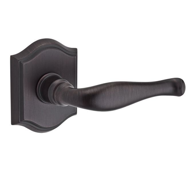 Baldwin Reserve HDDECLTAR112 Half Dummy Left Hand Decorative Lever and Traditional Arch Rose Venetian Bronze Finish - Left Hand - Brass