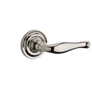 Baldwin Reserve HDDECLTRR141 Half Dummy Left Hand Decorative Lever and Traditional Round Rose Bright Nickel Finish - Left Hand - Brass