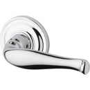 Baldwin Reserve HDDECLTRR260 Half Dummy Left Hand Decorative Lever and Traditional Round Rose Bright Chrome Finish - Left Hand - Brass