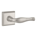 Baldwin Reserve HDDECLTSR150 Half Dummy Left Hand Decorative Lever and Traditional Square Rose Satin Nickel Finish - Left Hand - Brass