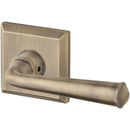 Baldwin Reserve HDFEDRTSR049 Half Dummy Right Hand Federal Lever and Traditional Square Rose Matte Brass and Black Finish - Right Hand - Brass
