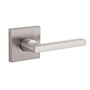 Baldwin Reserve HDSQURCSR150 Half Dummy Right Hand Square Lever and Contemporary Square Rose Satin Nickel Finish - Right Hand - Brass