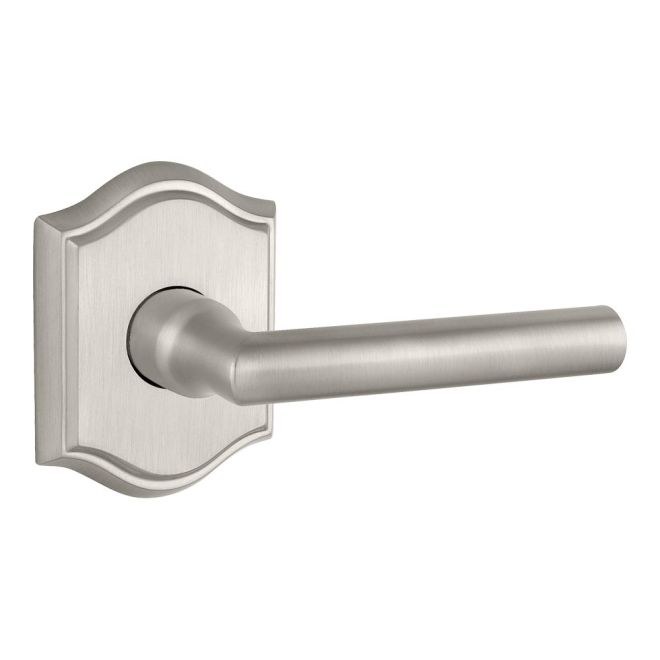 Baldwin Reserve HDTUBLTAR150 Half Dummy Left Hand Tube Lever and Traditional Arch Rose Satin Nickel Finish - Left Hand - Brass