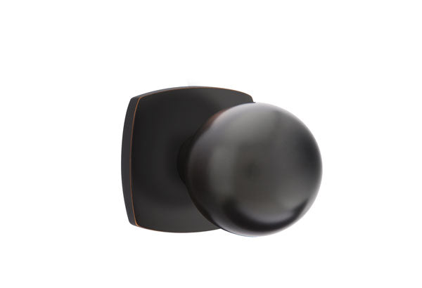 EMTEK Orb Knob with Urban Modern Rosette