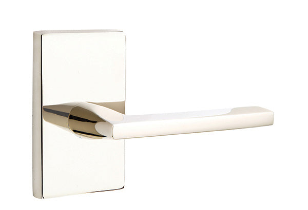 Emtek Helios Lever with Modern Rectangular Rosette