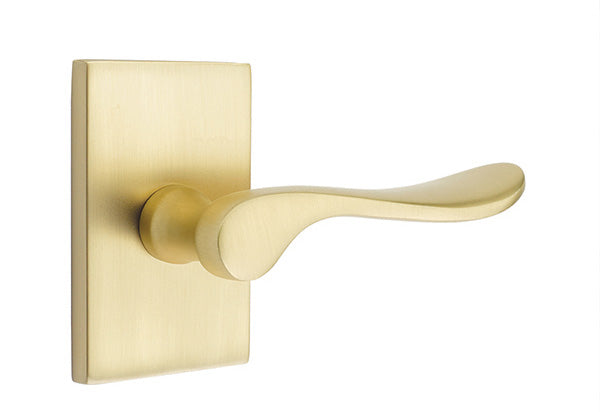 Emtek Luzern Lever Concealed Screws With Modern Rectangular Rosette