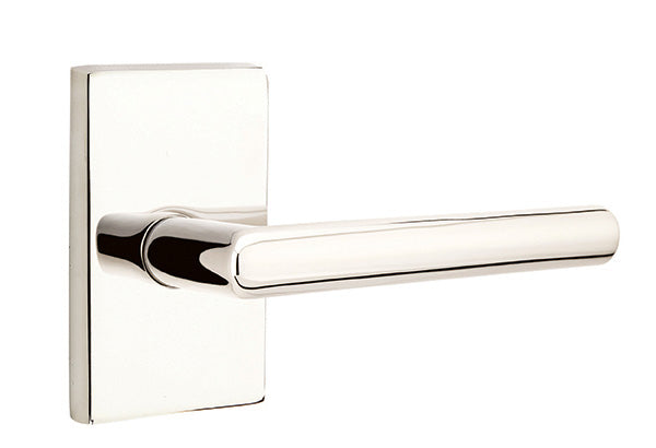 EMTEK Stuttgart Lever with Modern Rectangular Rosette