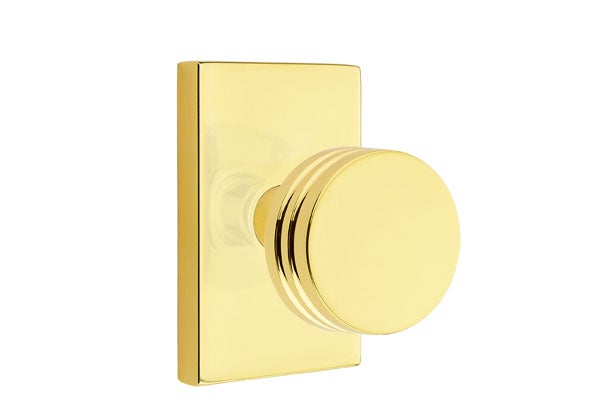 Emtek Bern Knob Concealed Screws Modern Rectangular Rosette