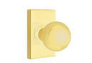 Emtek Orb Knob Concealed Fastener with Modern Rectangular Rosette