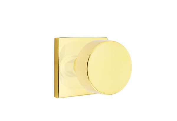 EMTEK Round Knob with Square Rosette