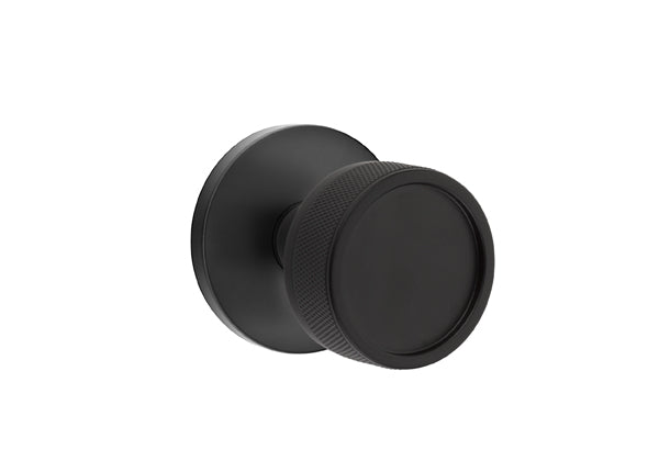 Emtek Select, Conical Knurled Knob, Disk Rosette Concealed Screws