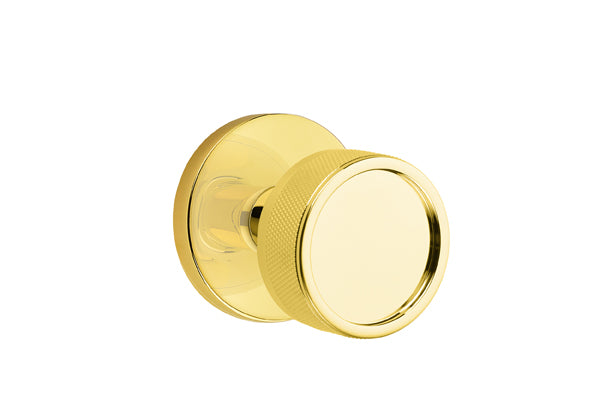 Emtek Select, Conical Knurled Knob, Disk Rosette Concealed Screws