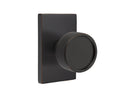 Emtek Select, Conical Knurled Knob, Modern Rectangular Rosette