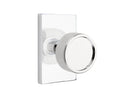Emtek Select, Conical Knurled Knob, Modern Rectangular Rosette Concealed Screws