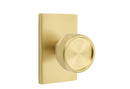 Emtek Select, Conical Knurled Knob, Modern Rectangular Rosette Concealed Screws
