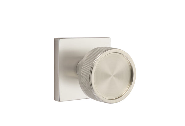 Emtek Select, Conical Knurled Knob, Square Rosette