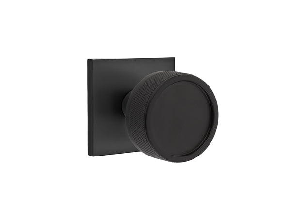 Emtek Select, Conical Knurled Knob, Square Rosette