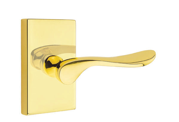 Emtek Luzern Lever Concealed Screws With Modern Rectangular Rosette