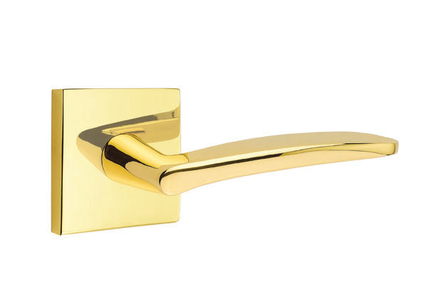EMTEK Poseidon Lever with Square  Rosette