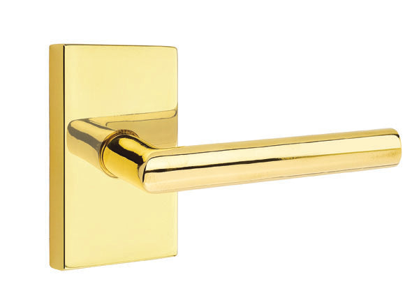 EMTEK Stuttgart Lever with Modern Rectangular Rosette