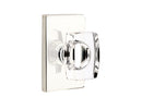 Emtek Windsor Crystal Knob with Modern Brass Rosettes, Modern Rectangular Rosette Concealed Screws