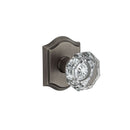 Baldwin Reserve PSCRYTAR152 Passage Crystal Knob with Traditional Arch Rose with 6AL Latch and Dual Strike Matte Antique Nickel Finish - Matte Antique Nickel - Brass