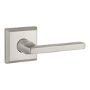 Baldwin Reserve PSSQUTSR150 Passage Square Lever and Traditional Square Rose with 6AL Latch and Dual Strike Satin Nickel Finish - NA - Brass