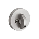 Baldwin Reserve PTCRD150 Patio Contemporary Round Deadbolt with 6AL Latch and Dual Strike Satin Nickel Finish - Satin Nickel - NA