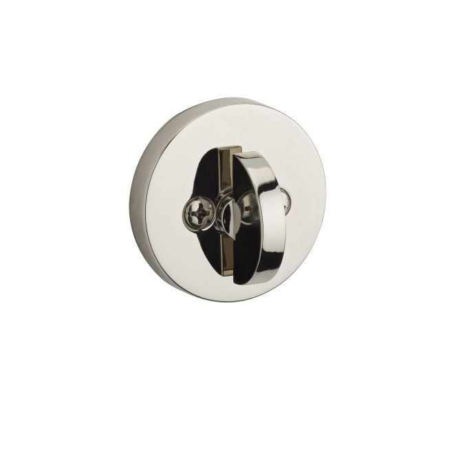 Baldwin Reserve PTCRD260 Patio Contemporary Round Deadbolt with 6AL Latch and Dual Strike Bright Chrome Finish - Bright Chrome - NA