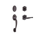 Baldwin Reserve SCCOLXDECLTAR112 Single Cylinder Columbus Handleset Left Hand Decorative Lever and Traditional Arch Rose with 6AL Latch and Dual Strike Venetian Bronze Finish - Left Hand - NA
