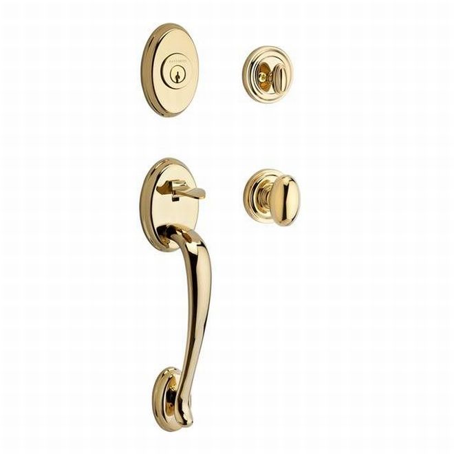 Baldwin Reserve SCCOLXELLTRR112 Single Cylinder Columbus Handleset Ellipse Knob and Traditional Round Rose with 6AL Latch and Dual Strike Venetian Bronze Finish - NA - NA