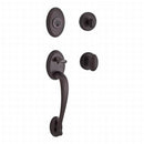 Baldwin Reserve SCCOLXELLTRR150 Single Cylinder Columbus Handleset Ellipse Knob and Traditional Round Rose with 6AL Latch and Dual Strike Satin Nickel Finish - NA - NA