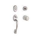 Baldwin Reserve SCCOLXROUTRR150 Single Cylinder Columbus Handleset Round Knob and Traditional Round Rose with 6AL Latch and Dual Strike Satin Nickel Finish - NA - NA
